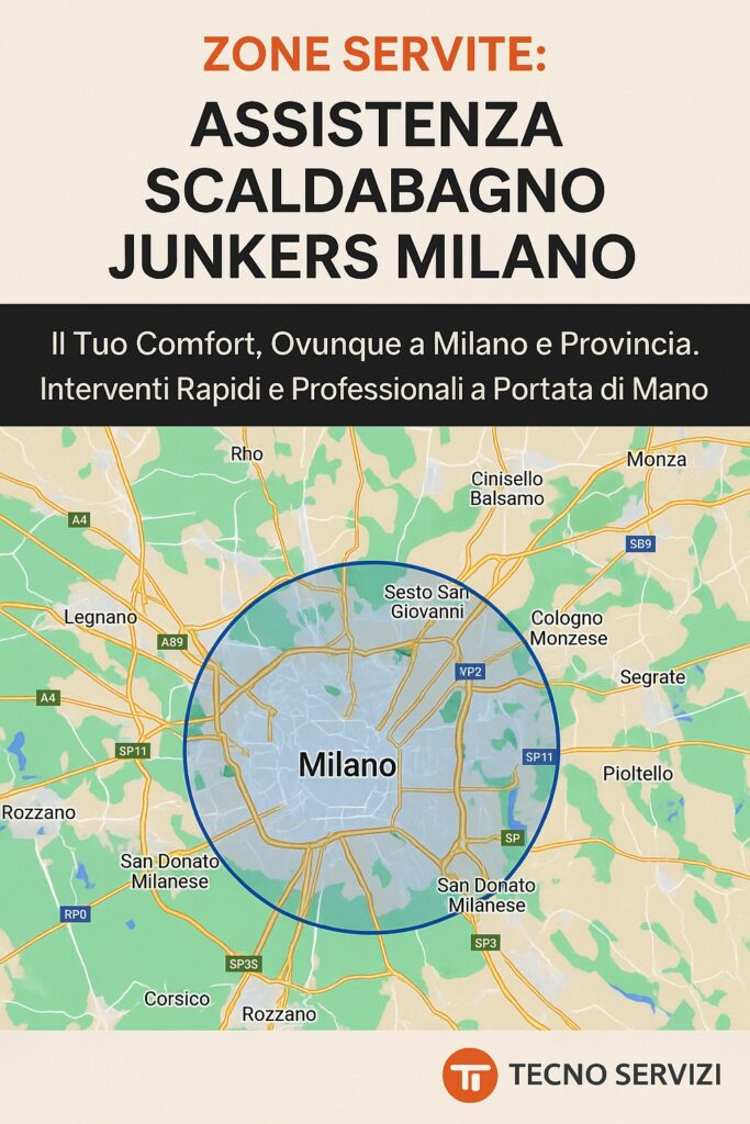 Zone Servite dal Servizio di Assistenza Scaldabagno Junkers Milano